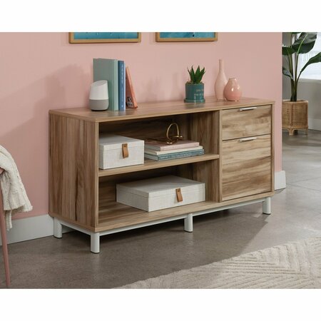 Worksense By Sauder Bergen Circle Credenza Ka , Flexible unit can be assembled with drawers on left or right side 426291
